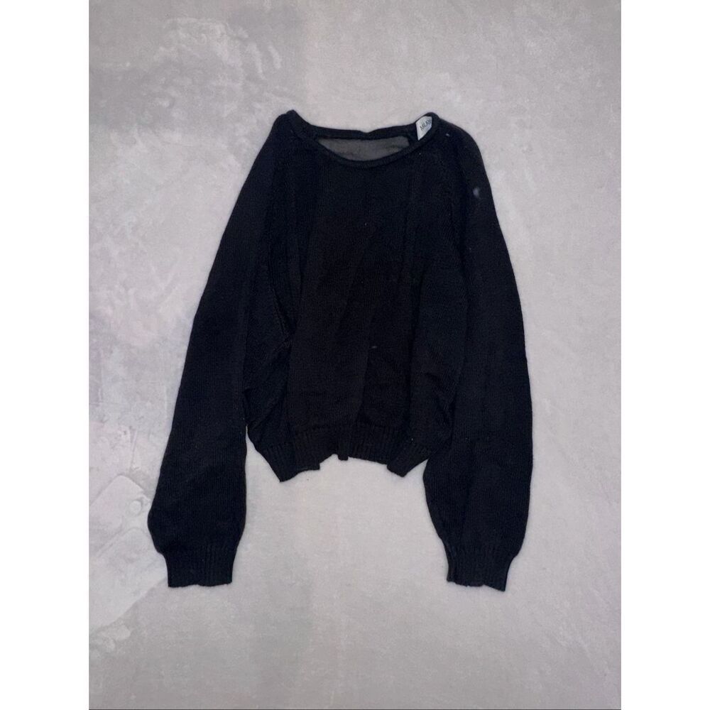 MAURIE & EVE size S black sweater sheer back